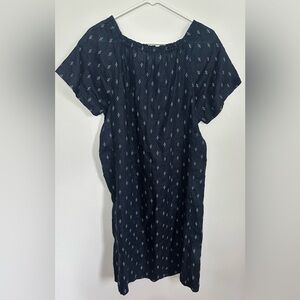 White Label from The White Company Navy, Linen Dress with White details